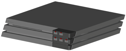 PS4 Pro（CUH-7000）用 一体型5ポートUSBハブ Pro